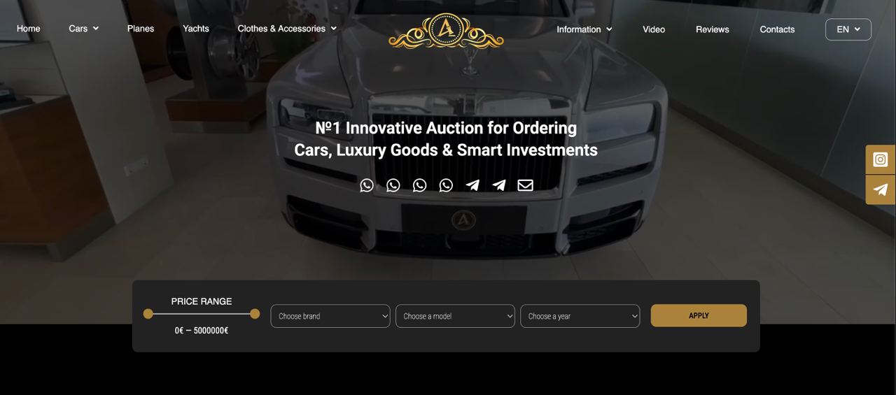 №1 Innovative Auction — Where Cars, Luxury, and Investments Come Together in a Next-Gen Digital Strategy